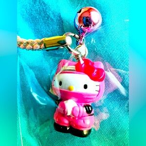 Rare New Hello Kitty Sanrio Netsuke Strap Charm Tokyo Ninja Pink NWT